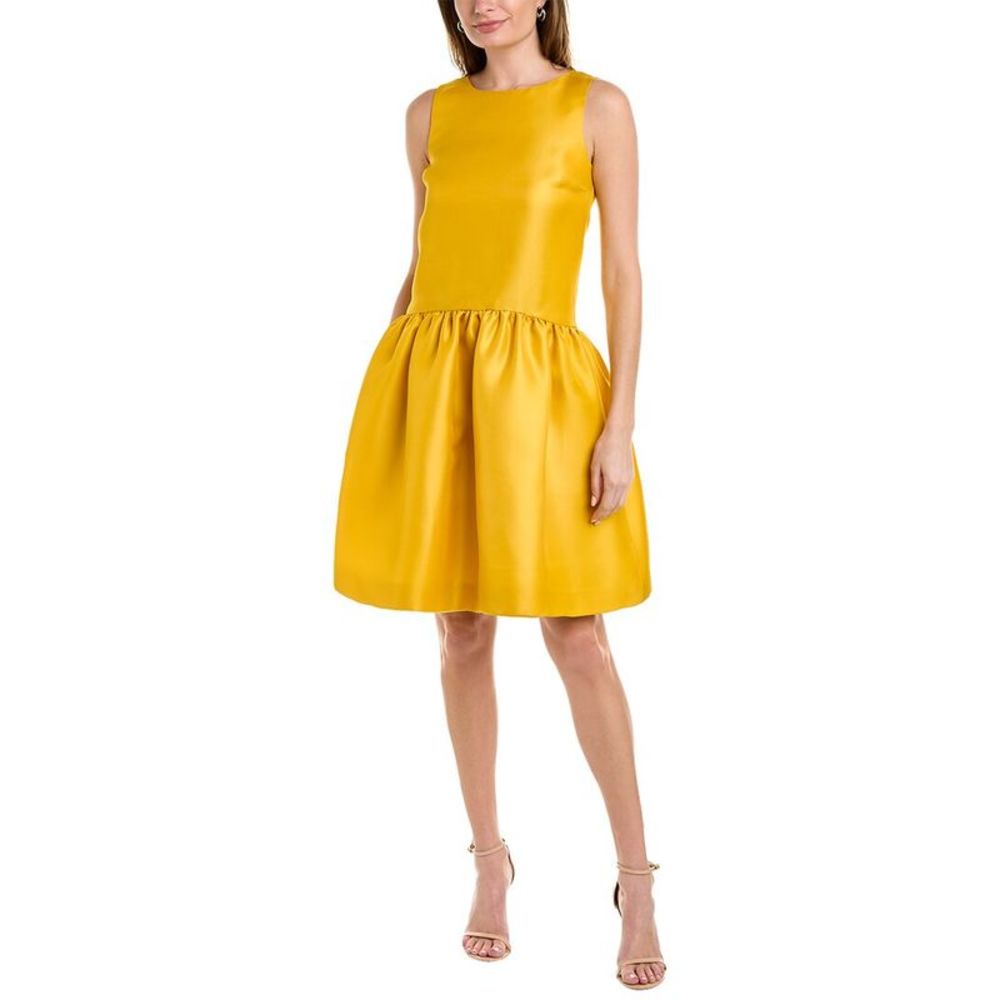 Oscar de la Renta Yellow Midi Dress